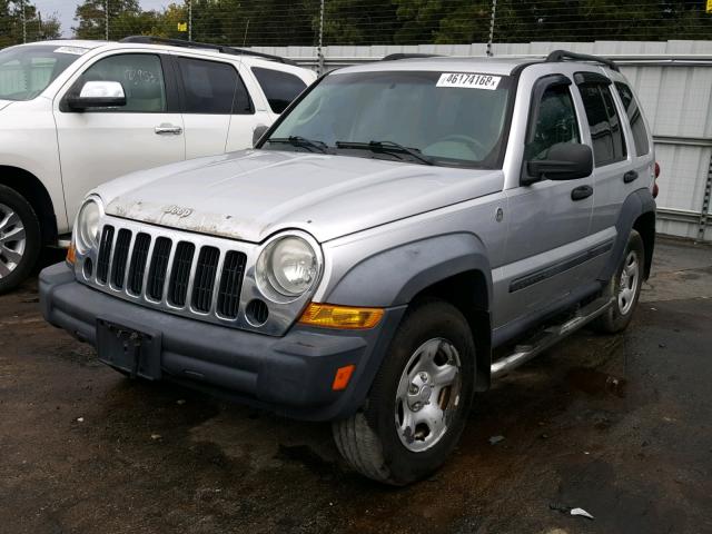 1J4GL48K67W500457 - 2007 JEEP LIBERTY SP GRAY photo 2