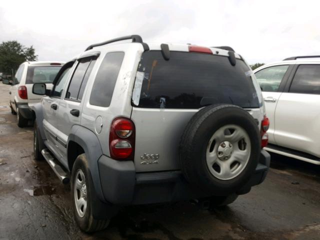 1J4GL48K67W500457 - 2007 JEEP LIBERTY SP GRAY photo 3