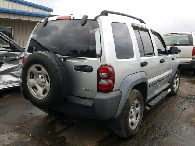 1J4GL48K67W500457 - 2007 JEEP LIBERTY SP GRAY photo 4