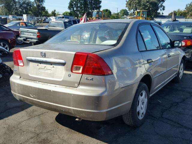 2HGES16571H594464 - 2001 HONDA CIVIC LX TAN photo 4