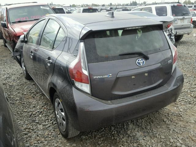 JTDKDTB34F1109201 - 2015 TOYOTA PRIUS C CHARCOAL photo 3