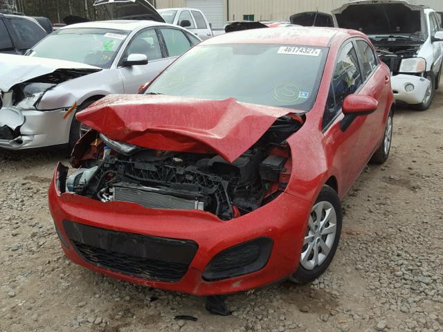 KNADN5A30C6012270 - 2012 KIA RIO EX RED photo 2