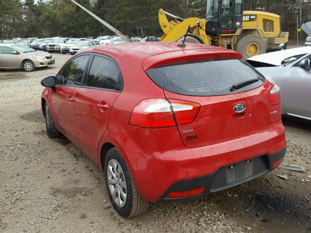 KNADN5A30C6012270 - 2012 KIA RIO EX RED photo 3