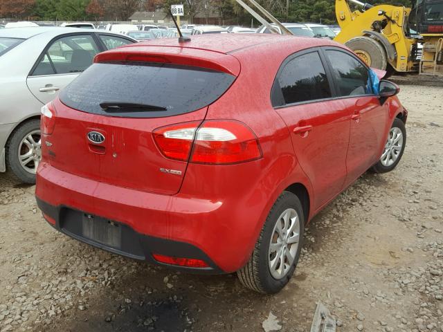 KNADN5A30C6012270 - 2012 KIA RIO EX RED photo 4