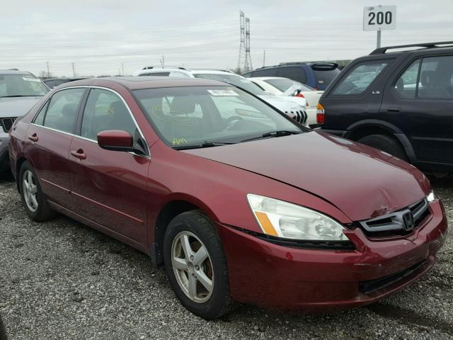 1HGCM566X4A176310 - 2004 HONDA ACCORD EX BURGUNDY photo 1