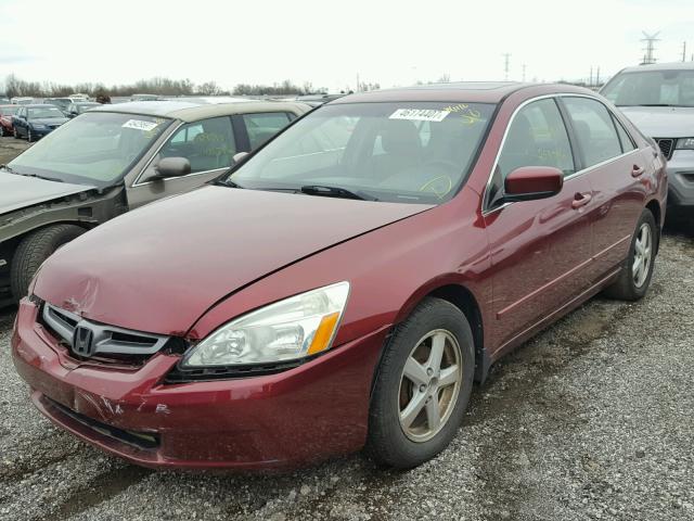 1HGCM566X4A176310 - 2004 HONDA ACCORD EX BURGUNDY photo 2