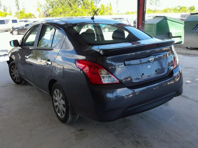 3N1CN7AP4FL813648 - 2015 NISSAN VERSA S CHARCOAL photo 3