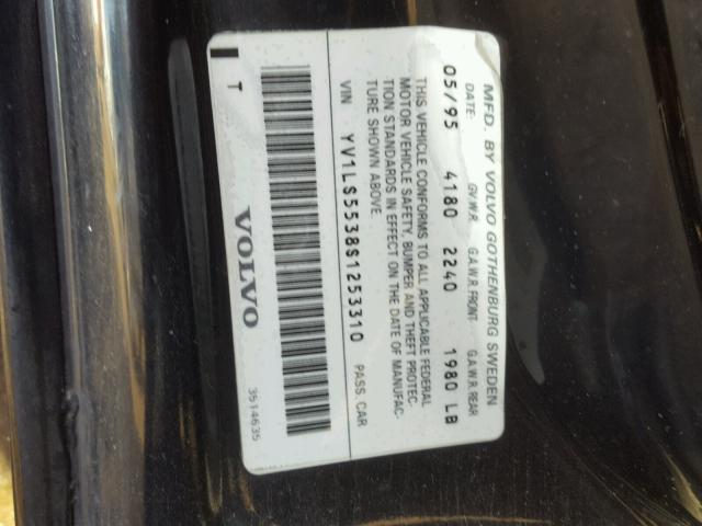 YV1LS5538S1253310 - 1995 VOLVO 850 BASE BLACK photo 10