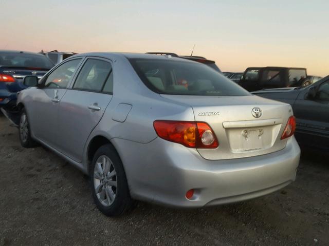 JTDBL40E499031778 - 2009 TOYOTA COROLLA BA SILVER photo 3