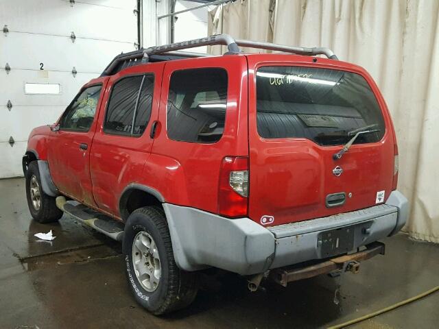 5N1ED28Y9YC567877 - 2000 NISSAN XTERRA XE RED photo 3