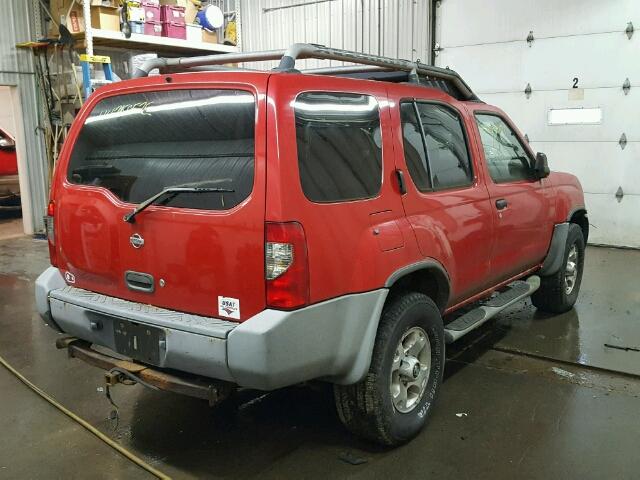 5N1ED28Y9YC567877 - 2000 NISSAN XTERRA XE RED photo 4