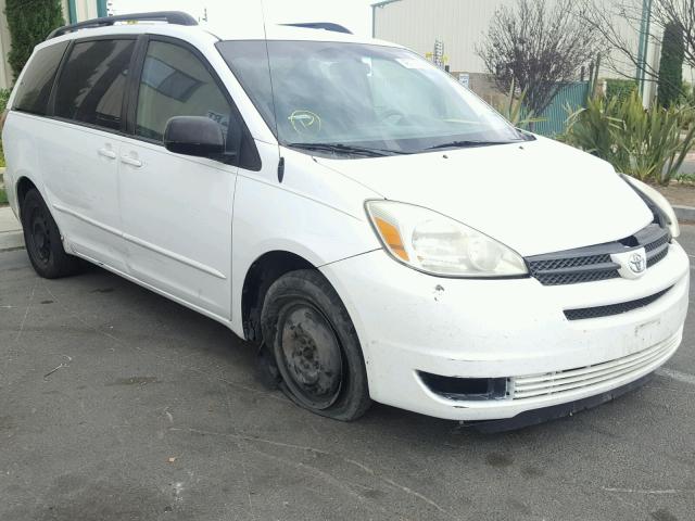 5TDZA23C65S242804 - 2005 TOYOTA SIENNA CE WHITE photo 1