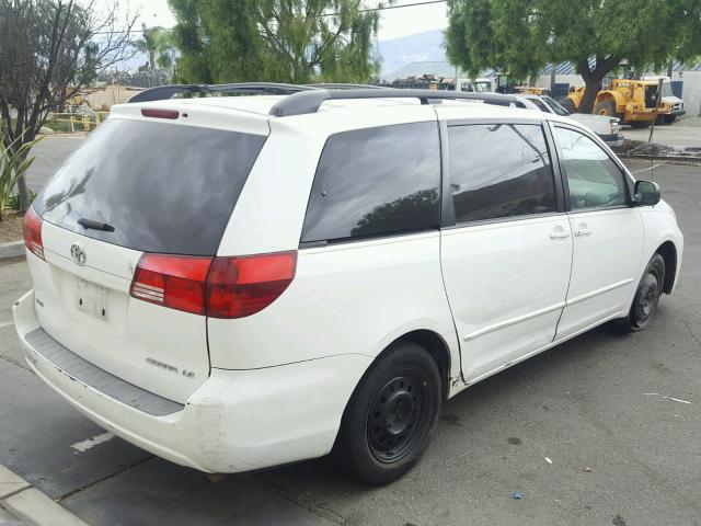 5TDZA23C65S242804 - 2005 TOYOTA SIENNA CE WHITE photo 4