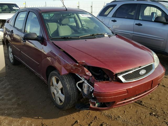 1FAHP34N67W158541 - 2007 FORD FOCUS ZX4 BURGUNDY photo 1