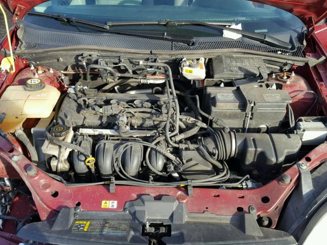 1FAHP34N67W158541 - 2007 FORD FOCUS ZX4 BURGUNDY photo 7