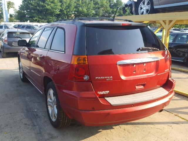 2A8GF68X68R656666 - 2008 CHRYSLER PACIFICA T RED photo 3