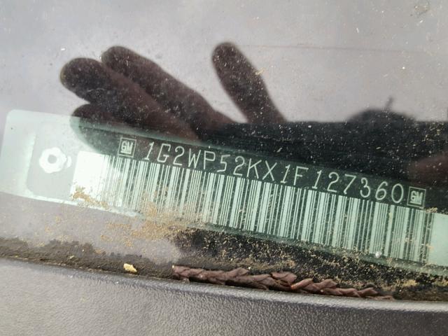 1G2WP52KX1F127360 - 2001 PONTIAC GRAND PRIX SILVER photo 10