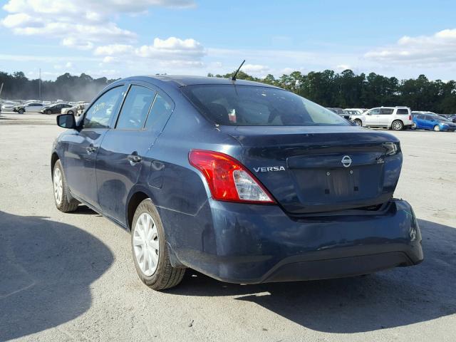 3N1CN7AP6GL891205 - 2016 NISSAN VERSA S BLUE photo 3