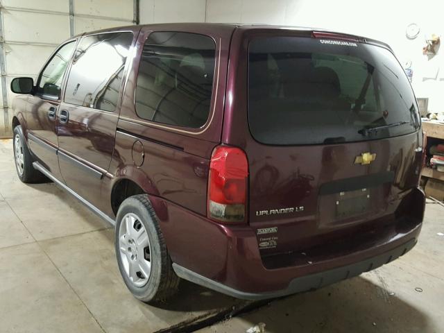 1GNDV23W57D185705 - 2007 CHEVROLET UPLANDER L BURGUNDY photo 3