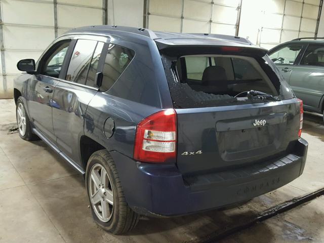 1J8FF47W17D371934 - 2007 JEEP COMPASS BLUE photo 3