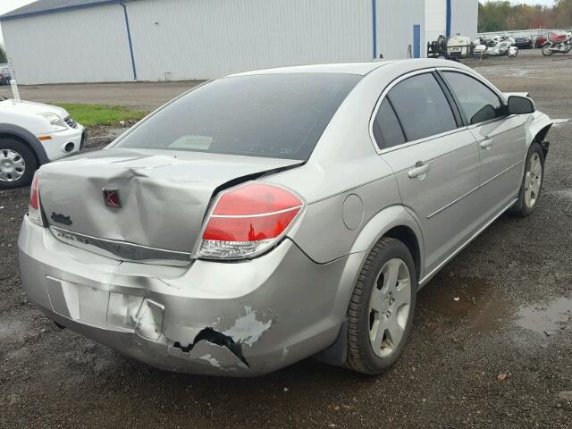 1G8ZS57B88F274393 - 2008 SATURN AURA XE SILVER photo 4