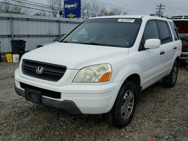 2HKYF18604H552347 - 2004 HONDA PILOT EXL WHITE photo 2