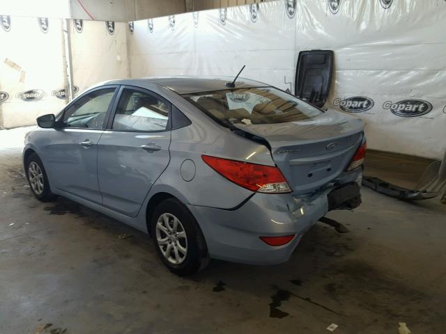 KMHCT4AE4DU553718 - 2013 HYUNDAI ACCENT GLS BLUE photo 3