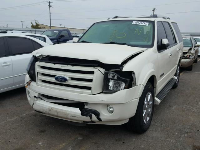 1FMFU19597LA57711 - 2007 FORD EXPEDITION WHITE photo 2