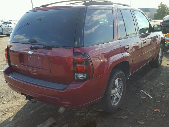 1GNDT13S362230812 - 2006 CHEVROLET TRAILBLAZE RED photo 4