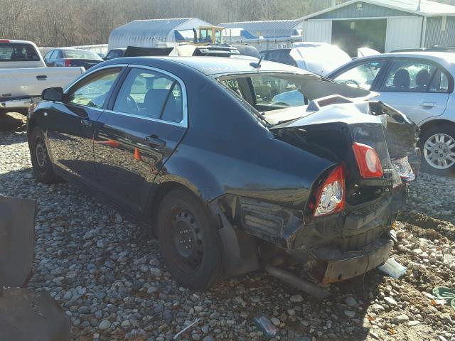 1G1ZG57B984234920 - 2008 CHEVROLET MALIBU LS BLACK photo 3