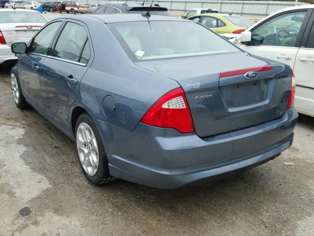 3FAHP0HA8BR192191 - 2011 FORD FUSION SE BLUE photo 3