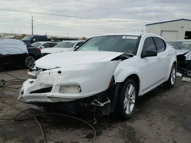 1C3CDZCB2DN545102 - 2013 DODGE AVENGER SX WHITE photo 2