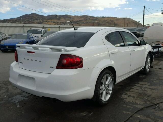 1C3CDZCB2DN545102 - 2013 DODGE AVENGER SX WHITE photo 4