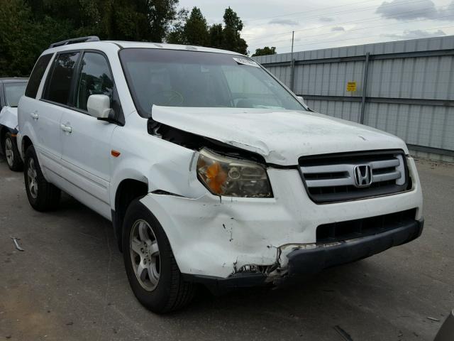 5FNYF28526B001643 - 2006 HONDA PILOT EX WHITE photo 1