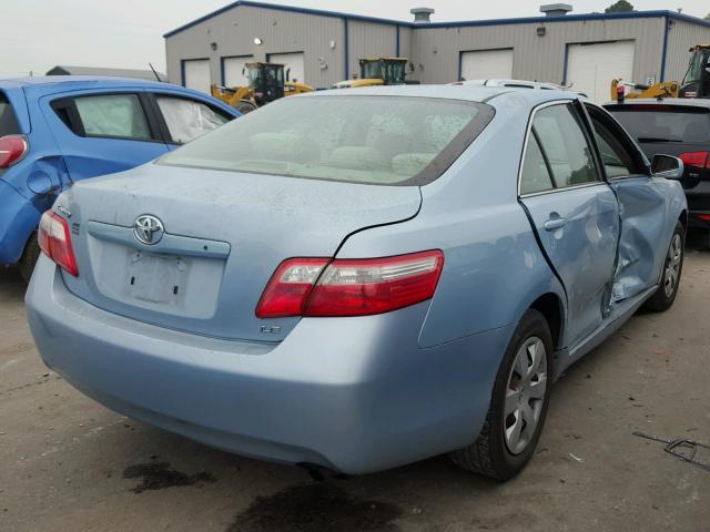 4T1BE46K98U782194 - 2008 TOYOTA CAMRY CE BLUE photo 4