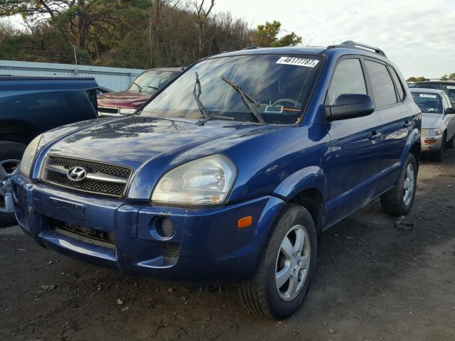 KM8JM12B17U506352 - 2007 HYUNDAI TUCSON GLS BLUE photo 2