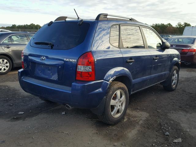 KM8JM12B17U506352 - 2007 HYUNDAI TUCSON GLS BLUE photo 4