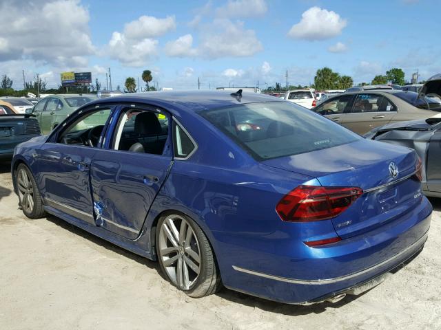 1VWDT7A39HC059405 - 2017 VOLKSWAGEN PASSAT R-L BLUE photo 3