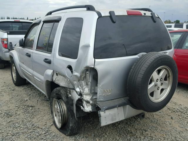 1J8GL58K83W634899 - 2003 JEEP LIBERTY LI SILVER photo 3