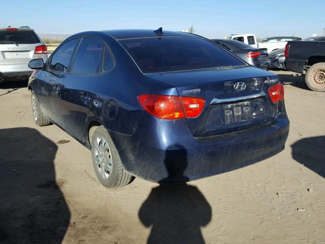 KMHDU4AD9AU964844 - 2010 HYUNDAI ELANTRA BL BLUE photo 3