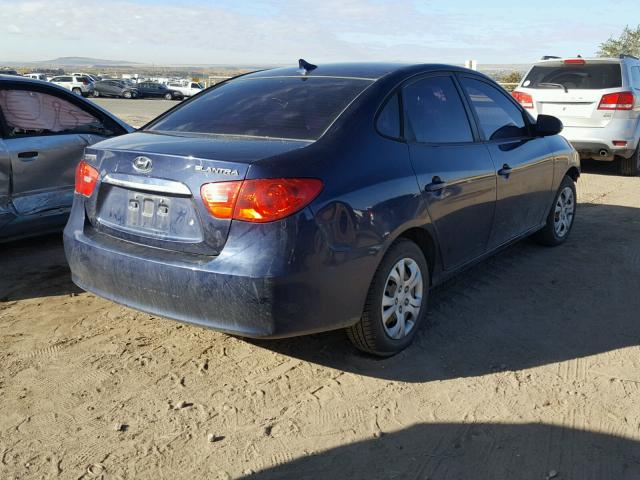 KMHDU4AD9AU964844 - 2010 HYUNDAI ELANTRA BL BLUE photo 4