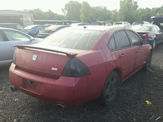 2G1WD58C269323502 - 2006 CHEVROLET IMPALA SUP 红色 照片 4