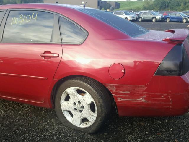 2G1WD58C269323502 - 2006 CHEVROLET IMPALA SUP RED photo 9