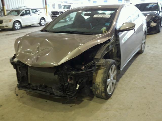 5NPDH4AE0DH382647 - 2013 HYUNDAI ELANTRA GL GOLD photo 2