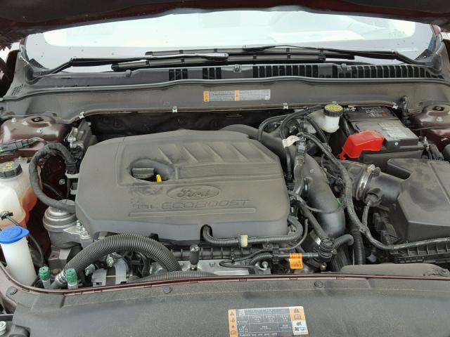 3FA6P0HD9HR302630 - 2017 FORD FUSION SE BURGUNDY photo 7