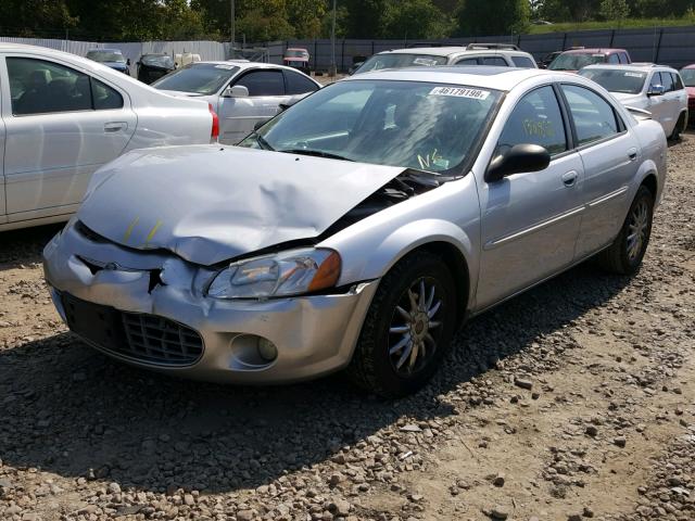 1C3EL56R82N352320 - 2002 CHRYSLER SEBRING LX SILVER photo 2