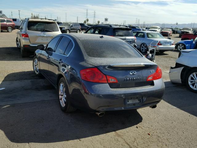 JNKCV61E99M302578 - 2009 INFINITI G37 BASE BLUE photo 3