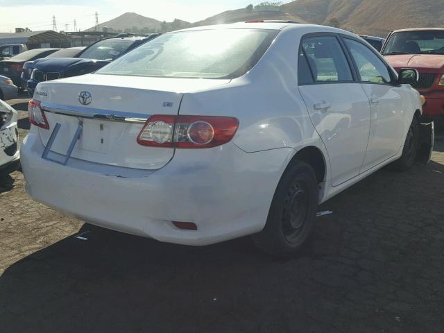 2T1BU4EE5BC589287 - 2011 TOYOTA COROLLA BA WHITE photo 4