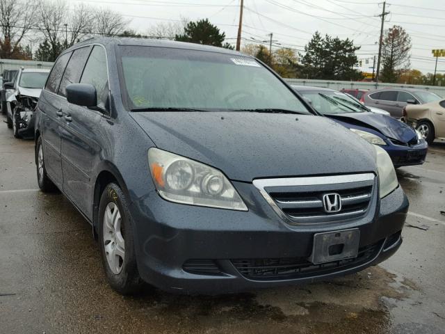 5FNRL38425B105977 - 2005 HONDA ODYSSEY EX BLUE photo 1