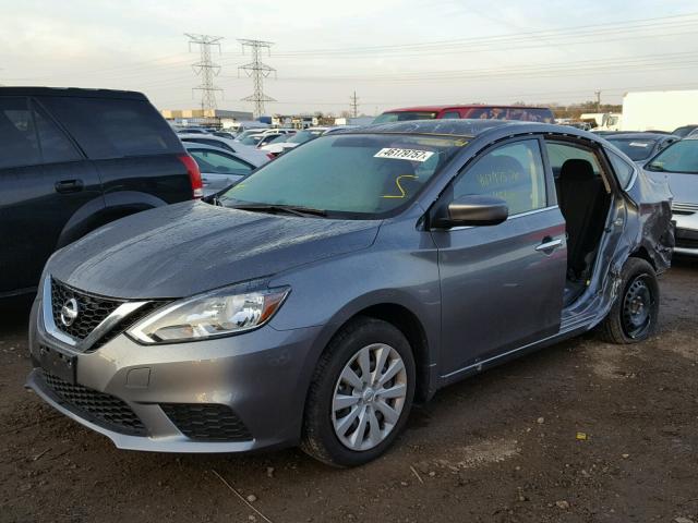 3N1AB7AP7HY330127 - 2017 NISSAN SENTRA S GRAY photo 2